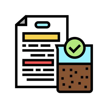 bereketli toprak sertifika renk vektör illüstrasyonu