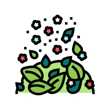 aromalı çay rengi ikon vektör çizimi