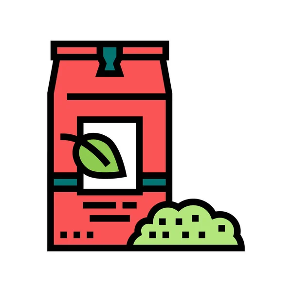Luźny worek herbaty kolor ikona wektor ilustracji — Wektor stockowy