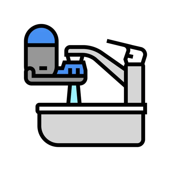 Przenośny filtr wody do ikony wektora koloru kranu ilustracji — Wektor stockowy