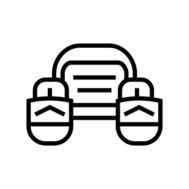 sinek balıkçılık hattı ikon vektör illüstrasyonu