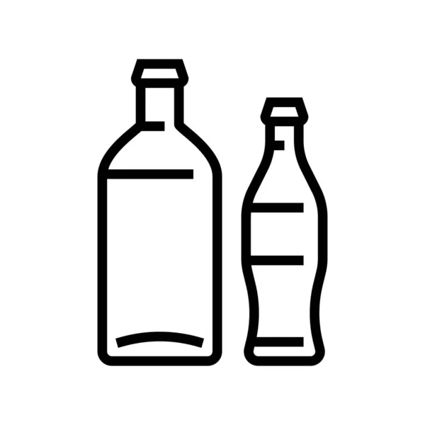 Fles glas productie lijn pictogram vector illustratie — Stockvector