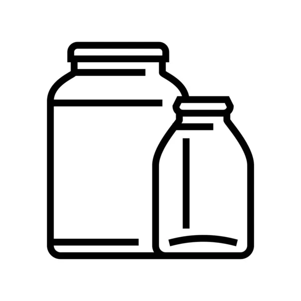 Jar glass production line icon vector illustration — Stock Vector