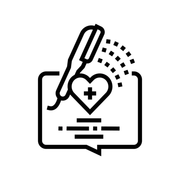 Bathing homecare service line icon vector illustration — 스톡 벡터