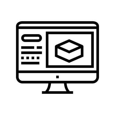 Bilgisayar ekran çizgisi vektör illüstrasyonundaki toprak bilgileri