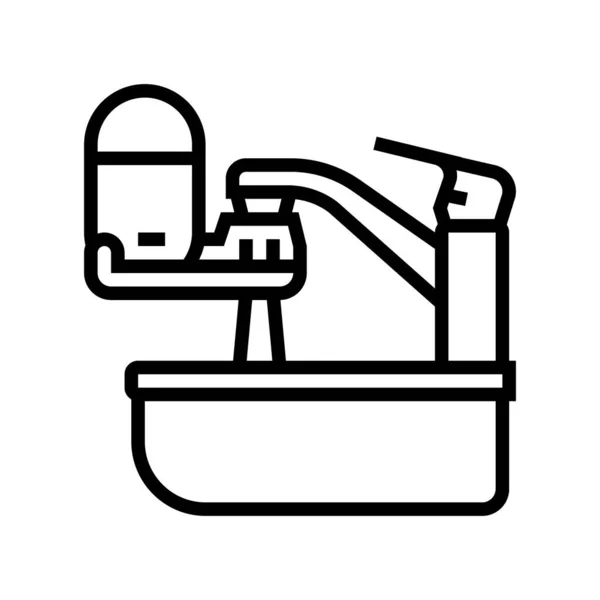 Portabler Wasserfilter für Wasserhähne Icon Vektor Illustration — Stockvektor