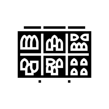 balıkçılık ağırlıkları glifin vektör illüstrasyonu