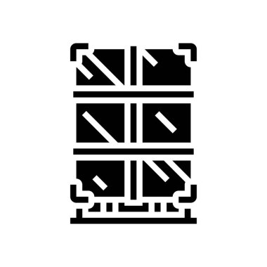 Ulaşım simgesi vektör çizimi için cam üretimi paketleme