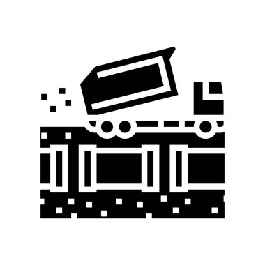 kamyon boru hattı sembolü vektör illüstrasyonunu doldurur