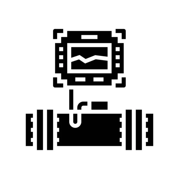 Gadget pour la construction de pipelines de recherche illustration vectorielle icône glyphe — Image vectorielle