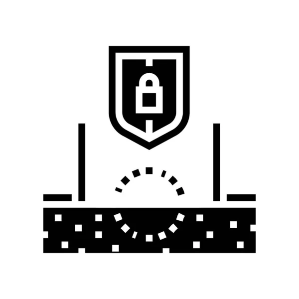 Illustration vectorielle d'icône de glyphe de construction de pipeline de travail anti-corrosion — Image vectorielle