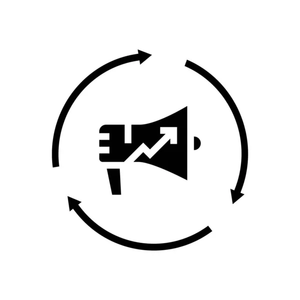 Promoción de marca glifo icono vector ilustración — Vector de stock