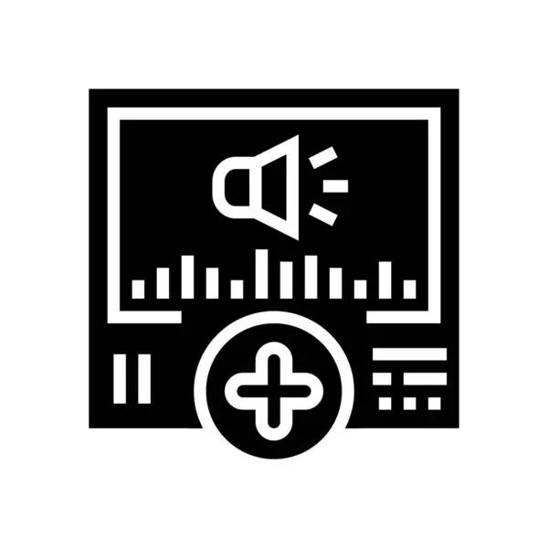 Audiobotschaft ugc Glyphen-Symbol-Vektor-Illustration — Stockvektor