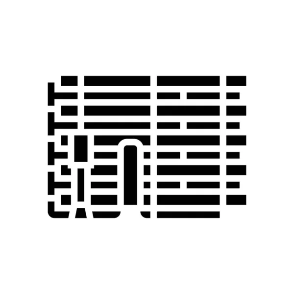 Industriële waterfilter glyph pictogram vector illustratie — Stockvector