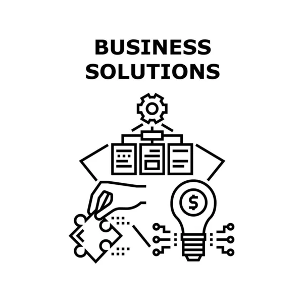 Business Solutions And Idea Vector Concept Color — 图库矢量图片