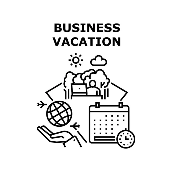 Business Vacation Relax Concetto vettoriale Colore — Vettoriale Stock