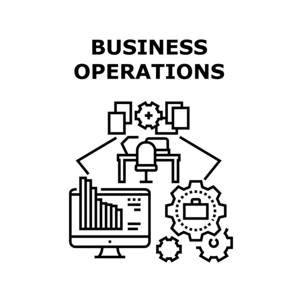 Financial Business Operations Vector Concept Color — 图库矢量图片