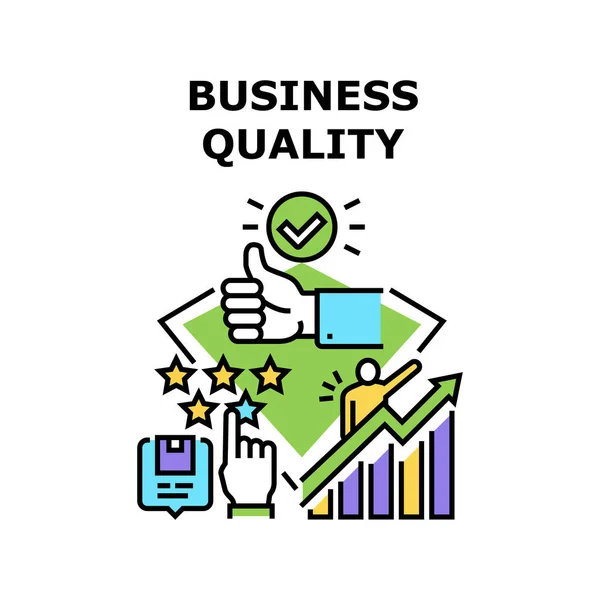 Business Quality Vector Concept Kleur Illustratie — Stockvector