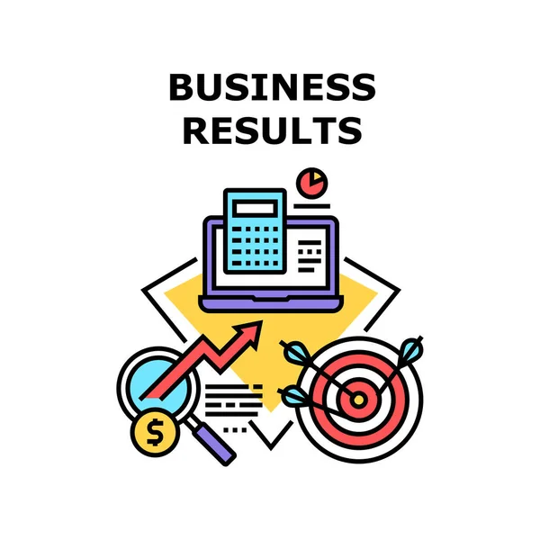 Business Results Vector Concept Color Illustration — Stock Vector