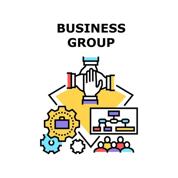 Business Group Vector Concept Illustration des couleurs — Image vectorielle