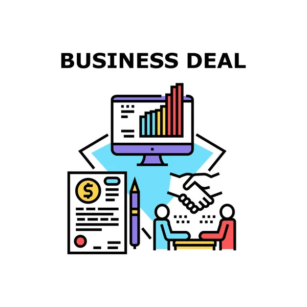 Business Deal Vector Concept Color Illustration — Stock Vector