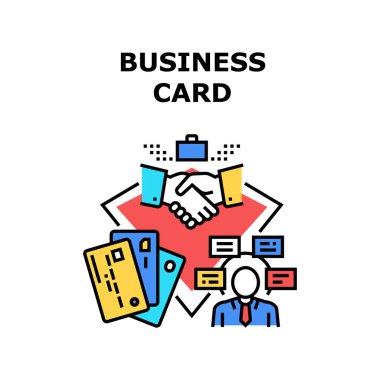 İş Kart Vektörü Renk Çizimi