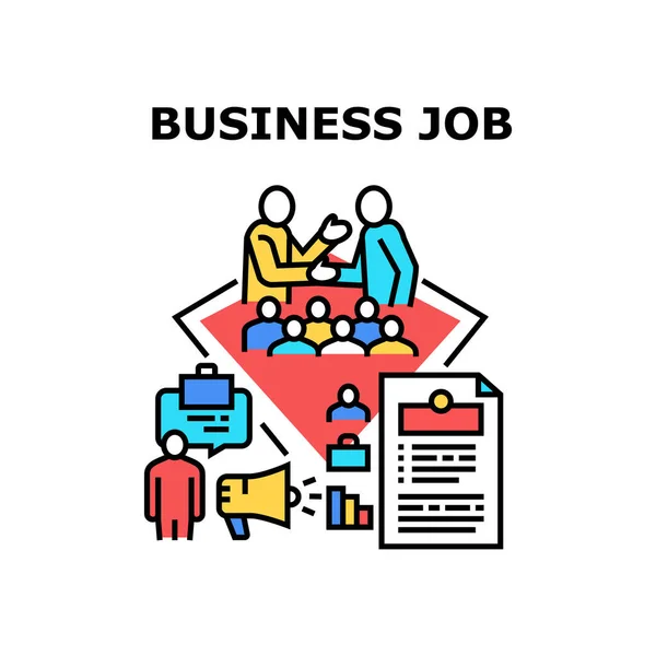 Business Job Vector Concept Kleur Illustratie — Stockvector