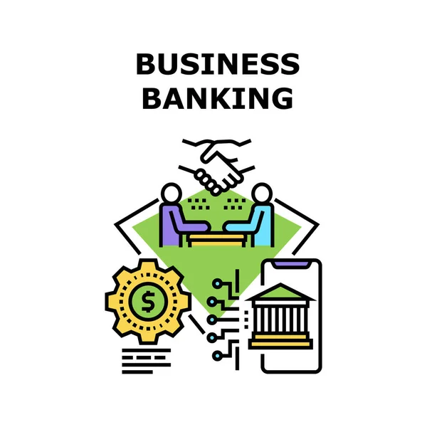 Business Banking concetto vettoriale Illustrazione di colore — Vettoriale Stock