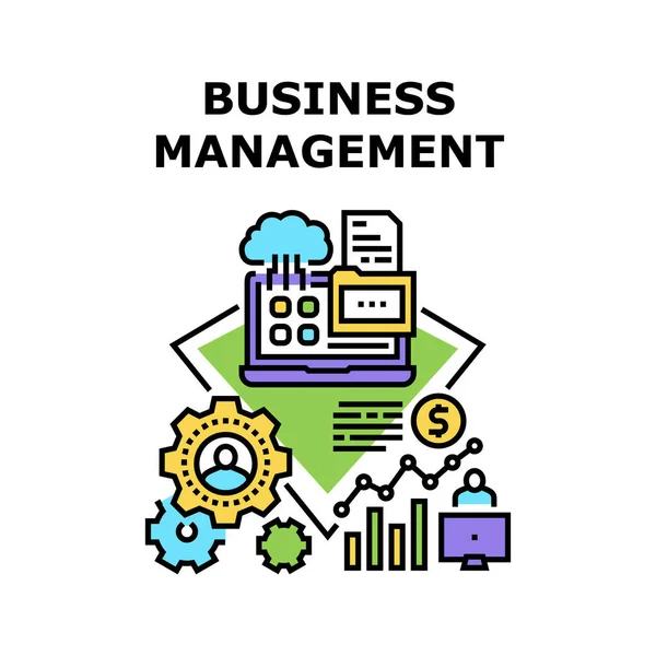 Business Management Planowanie Vector Concept Color — Wektor stockowy