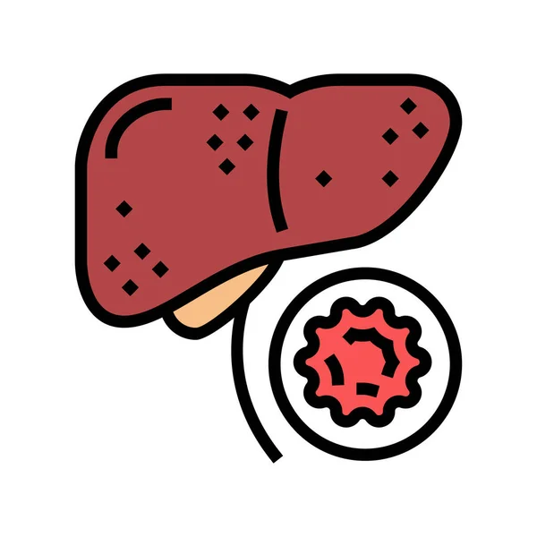 Ilustración vector icono de color hepatitis B — Vector de stock