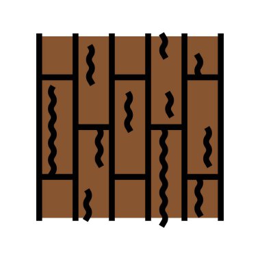 Bambu taban rengi vektör illüstrasyonu