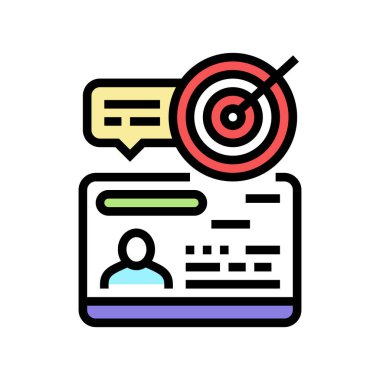 başlangıç vize renk ikonu vektör illüstrasyonu