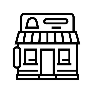 Şekerci çizgisi ikonu vektör illüstrasyonu