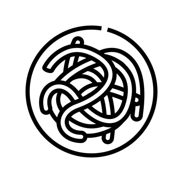 Паразитичні черви аскариди лінії значок Векторні ілюстрації — стоковий вектор