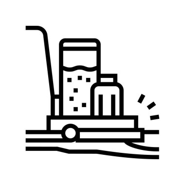 Araç taşıyıcı troleybüs çizgisi vektör illüstrasyonu