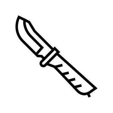 av bıçağı çizgisi ikon vektör çizimi