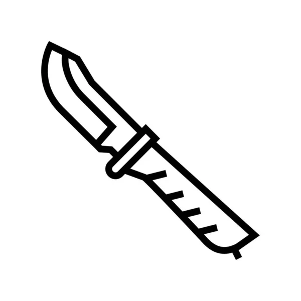 Hunting knife line icon vector illustration — Stock Vector