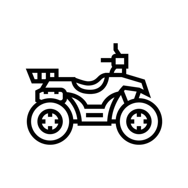 Caza atv línea icono vector ilustración — Archivo Imágenes Vectoriales