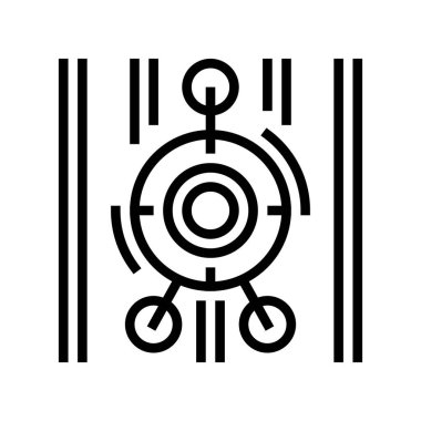 yabancı görüş çizgisi ikon vektör çizimi