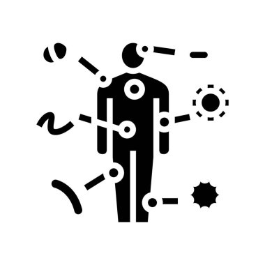 otoimmün hastalık sembolü vektör illüstrasyonu