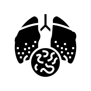 Bulaşıcı hastalıklar tüberküloz sembol vektör çizimi