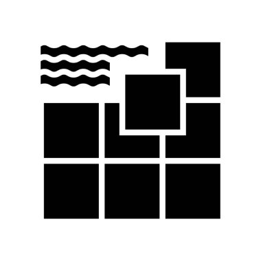 seramik fayans sembolü vektör illüstrasyonu