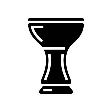 Silikon nargile kabı sembol vektör çizimi