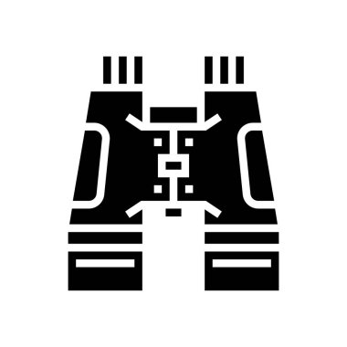 Dürbün glifinin kaldırılması simge vektör çizimi