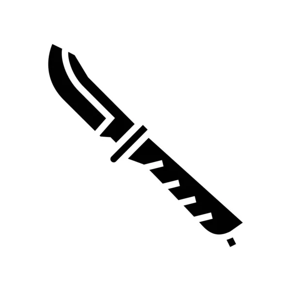 Jagdmesser Glyphensymbol Vektor Illustration — Stockvektor