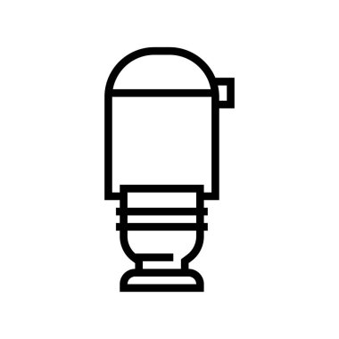 Nargile Basket çizgisi ikon vektör çizimi