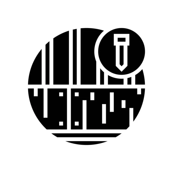 Dak dek glyph pictogram vector illustratie — Stockvector