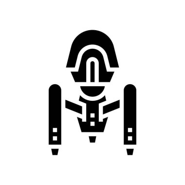 uzay gemisi simge vektör illüstrasyonu