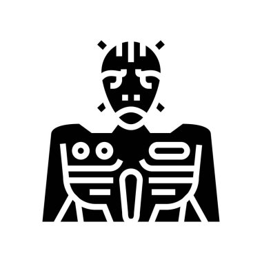 yeşil uzaylı sembolü vektör illüstrasyonu