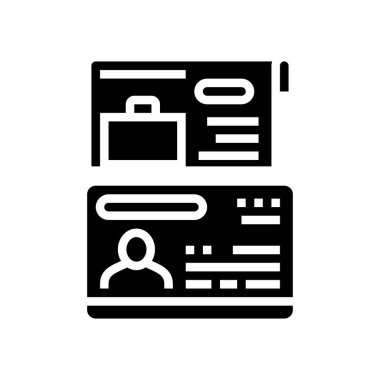 çalışma vize simgesi vektör illüstrasyonuName